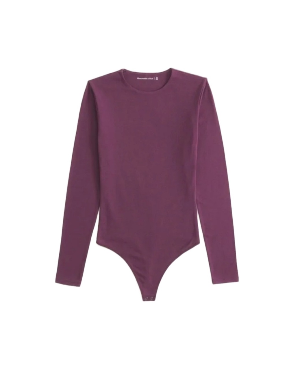 Abercrombie & Fitch Seamless Long-Sleeve Crew Bodysuit Burgundy Size Medium NWT